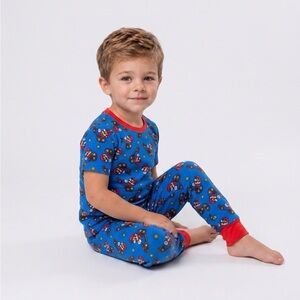 Kids Mario Pajamas Short Sleeve Pants set